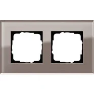 Uitverkoop Gira 0212122 Afdekraam Esprit Tweevoudig Glas umbra