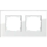 Superprijs Gira 021212 Afdekraam Esprit Tweevoudig Glas wit