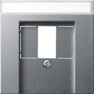 Alleen Vandaag Gira 087626 Afdekplaat voor USB met tekstkader Kleur aluminium