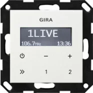 Superprijs Gira 228403 Systeem 55 Inbouwradio RDS Zuiver wit glanzend