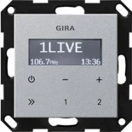 Betrouwbaar Gira 228426 Systeem 55 Inbouwradio RDS Kleur aluminium