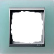 Beperkte Voorraad Gira 021151 Event Opaque Afdekraam 1-voudig Mint met overgangsafdekraam Aluminium