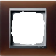 Veilige Betaling Gira 021159 Event Opaque Afdekraam 1-voudig Donkerbruin met overgangsafdekraam Aluminium