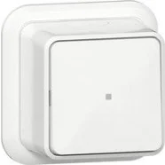 Superprijs Gira 311611 Opbouw Wipcontroleschakelaar 10 AX 250 V~ met montageplaat en adapter K/P25 Universele uit-wisselschakelaar Zuiver wit