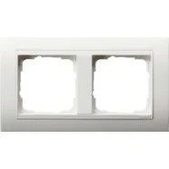 Betrouwbaar Gira 021202 Afdekraam speciaal voor wandgootmontage tweevoudig Zuiver wit mat