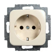 Busch Jaeger 20 EUC-212-503 Busch-Duro 2000 SI Wandcontactdoos met randaarde Crème-wit Finale Uitverkoop