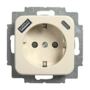 Busch-Jaeger 20 EUCB2USBAC-212 Wandcontactdoos 1xUSB-A + 1xUSB-C Crème-wit Lage Kosten