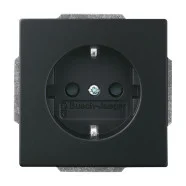 Busch Jaeger 20 EUCBLI-885 Platform 63 Wandcontactdoos met randaarde Steplight Nachtoriëntatielicht Zwart mat Seizoensaanbieding