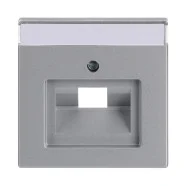 Busch-Jaeger 1803-83 Platform 63 Centraalplaat met tekstveld UAE 1-voudig Aluzilver Weekendaanbieding