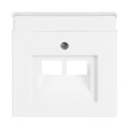 Busch-Jaeger 1803-02-84 Platform 63 Centraalplaat met tekstveld UAE 2-voudig Studiowit Must-Have