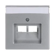 Busch-Jaeger 1803-02-83 Platform 63 Centraalplaat met tekstveld UAE 2-voudig Aluzilver Koop Online