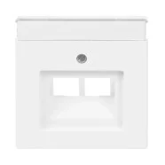 Busch-Jaeger 1803-02-884 Platform 63 Centraalplaat met tekstveld UAE 2-voudig Studiowit Mat Flitsaanbieding