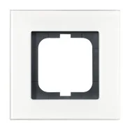 Busch Jaeger 1721-811 Afdekraam Busch-Carat 1-voudig Wit glas Snelle Levering
