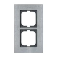 Busch Jaeger 1722-860 Afdekraam Busch-Carat 2-voudig Edelstaal Weekendaanbieding
