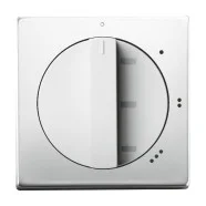 Busch Jaeger 2542 DR/01-866 centraalplaat met draaigreep en opdruk Pure stainless steel Favoriet