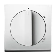 Busch Jaeger 2542 DR/02-866 centraalplaat met draaigreep en opdruk Pure stainless steel Gratis Retour