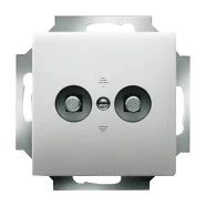 Busch-Jaeger 2095 UC-866 inbouwpotentiaal- vereffeningscontactdoos 2-voudig pure stainless steel Actieprijs
