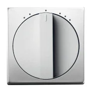Busch Jaeger 1740 DRL-866-503 centraalplaat met draaigreep en opdruk Pure stainless steel Voordeelprijs