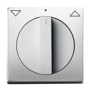 Busch-Jaeger 1740-866 centraalplaat met draaigreep en opdruk Pure stainless steel Superprijs