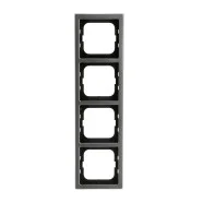 Weekendaanbieding Busch Jaeger 1724-866K Afdekraam 4-voudig Pure stainless steel