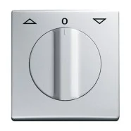 Busch-Jaeger 2142 DR-33 Allwetter 44 Centraalplaat met draaigreep en opdruk Aluzilver Merkproduct