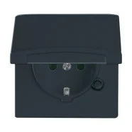 Aanbieding Busch-Jaeger 20 EUGKB-35-101 Allwetter 44 Inbouwwandcontactdoos met randaarde en klapdeksel Verhoogde aanraakbeveiliging Antraciet