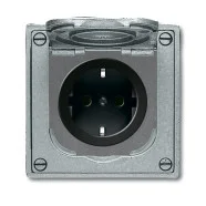 Busch-Jaeger 20 EFDB2 Wandcontactdoos met randaarde voor wandinbouw Spuitgietaluminium (IP41) Speciale Aanbieding