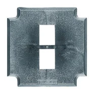 Busch-Jaeger 1713 Inzetplaat voor 2 Modular Jack connectors 0210 en 0211 Spuitgietaluminium (IP41) Laatste Versie