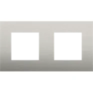 Betaalbaar Niko 150-76800 Tweevoudige afdekplaat met 71 mm centerafstand Pure stainless steel on anthracite