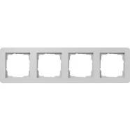 Gira 0214154 E1 Afdekraam 4-voudig Grijs mat Favoriet