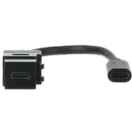 Uitverkoop Busch Jaeger 0229/13 Keystone Module USB-C Zwart