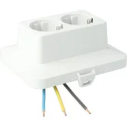Beperkte Voorraad Attema AT2293 AK2-C2 Deksel met geïntegreerde 2V-contactdoos lichtgrijs