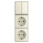 Beste Prijs Busch-Jaeger 2601/5/20/2 EAPBJ-522 Balance Wandcontactdoos met Serieschakelaar Crème-wit