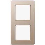 Uitverkoop Jung AF 582 BF CH A range A Flow Afdekraam 2-voudig Champagne