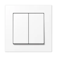 Beperkt Aanbod Jung MATS A 550 595 WWM Matter taster 2-voudig Batterijgevoed 4-kanaals A range Sneeuwwit mat (complete set)