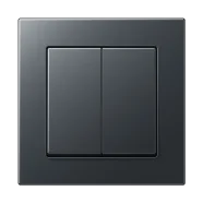 Weekendaanbieding Jung MATS A 550 595 ANM Matter taster 2-voudig Batterijgevoed 4-kanaals A range Antraciet mat (complete set)