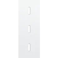 Veilige Betaling Niko 154-56951 Drievoudige afdekplaat, verticaal 71 mm centerafstand, voor drie enkelvoudige schakelfuncties, Rocker steel white coated