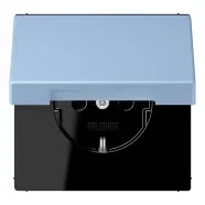 Betaalbaar Jung LC 1520 NBFKL 207 Wandcontactdoos met randaarde 16A 250V klapdeksel LS 990 outremer moyen (32021)