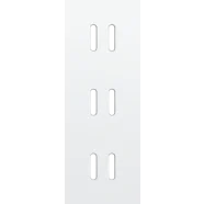 Betaalbaar Niko 154-56952 Drievoudige afdekplaat, verticaal 71 mm centerafstand, voor drie tweevoudige schakelfuncties, Rocker steel white coated