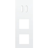 Aanbieding Niko 154-56956 Drievoudige afdekplaat, verticaal 71 mm centerafstand, voor een tweevoudige schakelfunctie en twee 45 x 45 mm functies, Rocker steel white coated