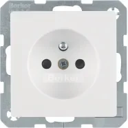Berker 6765766089 Q.1/Q.3/Q.7 Wandcontactdoos met randaarde en steekklemmen Polarwit soft finish Express Levering