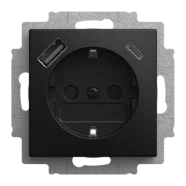 Busch-Jaeger 20 EUCB2USBAC-915 Busch-balance Wandcontactdoos 1xUSB-A + 1xUSB-C Zwart mat Weekendaanbieding