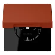 Bestel Nu Jung LC 1520 NBFKL 232 Wandcontactdoos met randaarde 16A 250V klapdeksel LS 990 l‘ocre rouge (32110)
