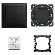 Busch Jaeger 6716/03 UJ-915 Friends of Hue Smart switch Busch Balance 3-stuks Mat zwart (complete set) Finale Uitverkoop