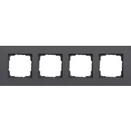 Aanbieding Gira 0214408 Afdekraam Esprit Viervoudig Aluminium antraciet (gelakt)