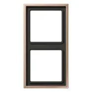 Veilige Betaling Jung BRG 2982 Afdekraam 2-voudig LS range Geborsteld brons