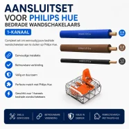 Aansluitset voor Philips Hue Bedrade wandschakelaars 1 kanaal Nieuw