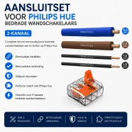 Aansluitset voor Philips Hue Bedrade wandschakelaars 2 kanaal Dagaanbieding
