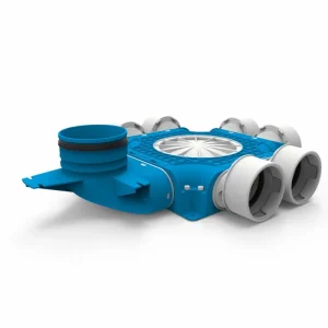 Vent-Axia Uniflexplus ventilatie samengestelde verdeler 6x Ø90mm met verticale tuit Ø125mm Weekendaanbieding