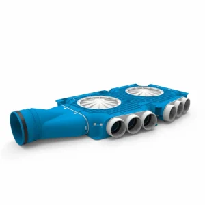 Vent-Axia Uniflexplus ventilatie samengestelde verdeler 15x Ø69mm met horizontale tuit Ø125mm Actieprijs